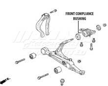 Mugen Front End Hard Bushings - Front Compliance Set - 2 Piece Set