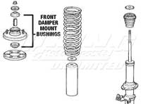 Mugen Front End Hard Bushings - Front Damper Mount Set - 2 Piece Set