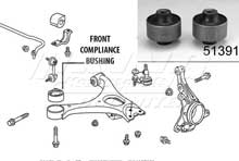 Mugen Front End Hard Bushings - Front Compliance Set - 2 Piece Set