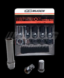Mugen Wheel Nut Set - Heptagon #7, Straight Taper Seat