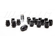 Mugen Wheel Nut & Lock Sets - Straight Taper Seat. Available in Chrome or Black