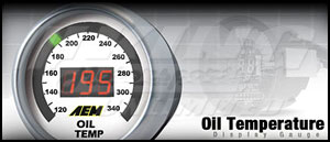 AEM Oil Temp Display Gauge