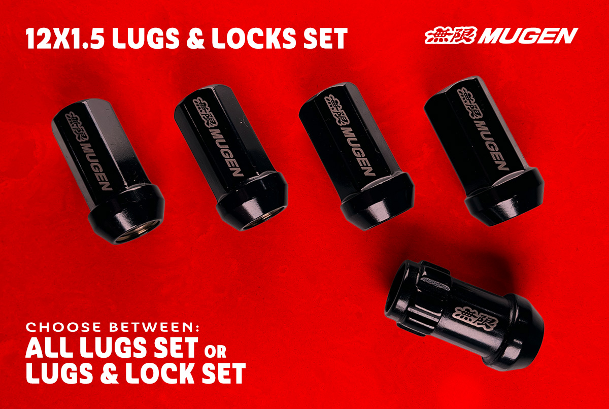 Mugen Racing Nut Set - All Lugs or Lugs and Locks - M12 x P1.5, L=40mm, 17HEX