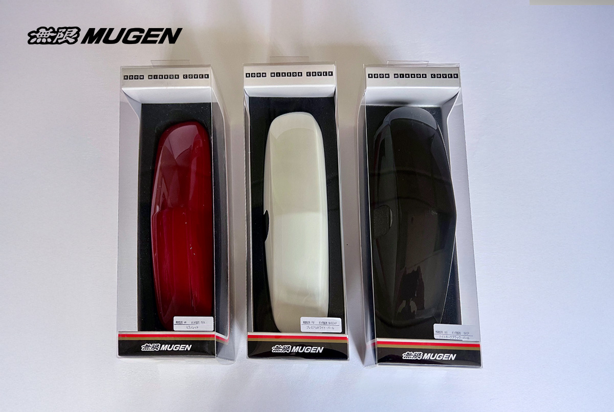 Mugen Rear View Mirror Cover - Red - Black - White