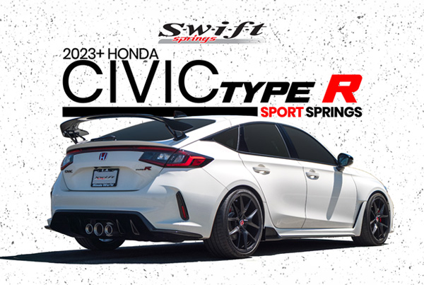 Swift Sport Lowering Springs, engineered specifically for a 16mm ride height drop on the 2023 and newer 11th Gen Honda Civic Type R FL5 chassis.