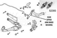 Mugen Rear End Hard Bushings - Rear Upper Arm Inner Set - 2 Piece Set