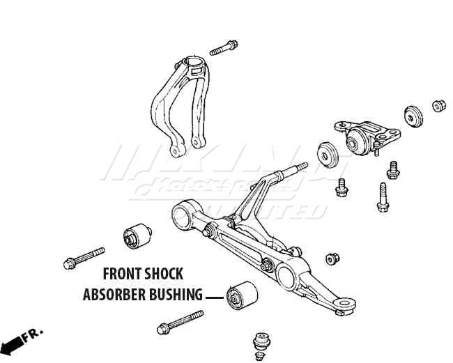 Mugen Front End Hard Bushings - Front Shock Absorber Fork