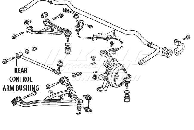 業務用 イラストリアス 2A＆2B Mugen Rear End Hard Bushings - Rear Control Arm Set - 2 Piece Set