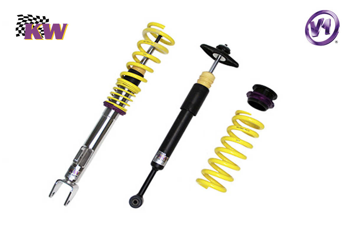 KW V1 Coilover Kit - 1996-2000 Honda Civic, Del Sol; Coupe, Hatchback,Sedan (EM/EK/EK) with rear lower fork mounts